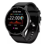 Reloj Inteligente  Smartwatch Zl02 Malla Negra De Silicona