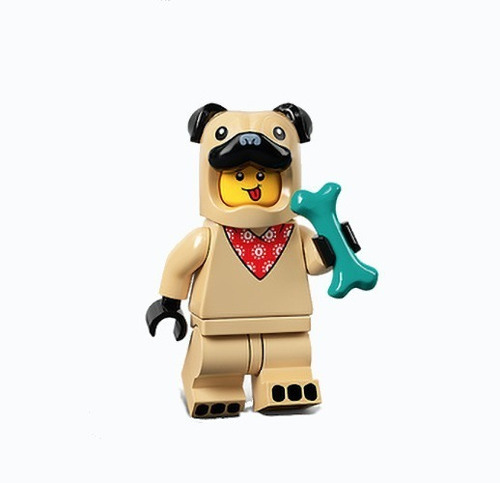 Lego Minifigura: Chico Con Disfraz De Pug Serie 21