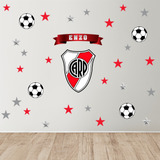 Vinilo Decorativo Pared Futbol River Personalizado 100x50cm