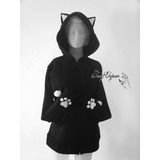 Campera Sweater Cat Goth Te058 Gótico Neko Gato