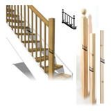 Balustre Baranda Escalera Balcon Kit Madera Pino Columna 