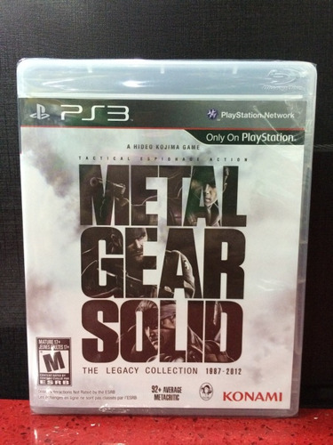 Metal Gear Legacy Collection Ps3, Nuevo Y Sellado