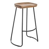 Piso Bar Metal Madera 38x38x76cm Bighouse Mimbral