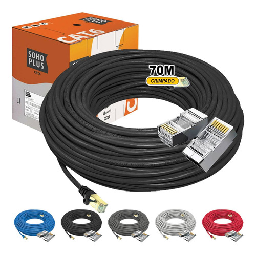 Cabo De Rede Cat6 Furukawa Sohoplus 100% Cobre 70 Metros