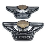 Par De Emblemas Harley Davidson Lobo Supercharged 100 Aniver
