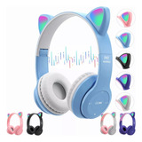 Mayoreo - Auriculares Bluetooth Luminoso Gato Diadema Niños