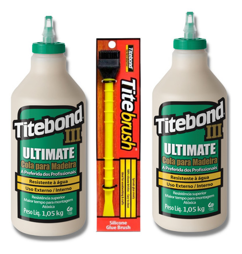 Kit 2 Kg De Cola Para Madeira Titebond 3 Ultimate Com Pincel