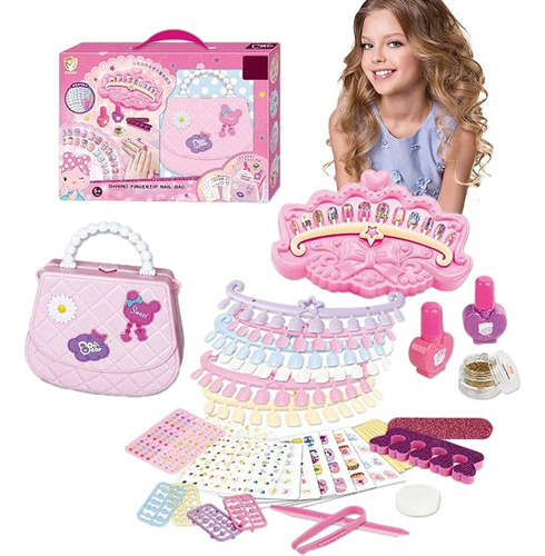 Kit De Uñas Para Niños Fingertip Art Beauty Package [u]