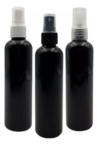 Botellas Envases Negros 125 Ml Pet Atomizador Spray X 20 Pz