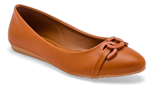 Flats Para Mujer Clasben Dione, Color Camel Ce D7