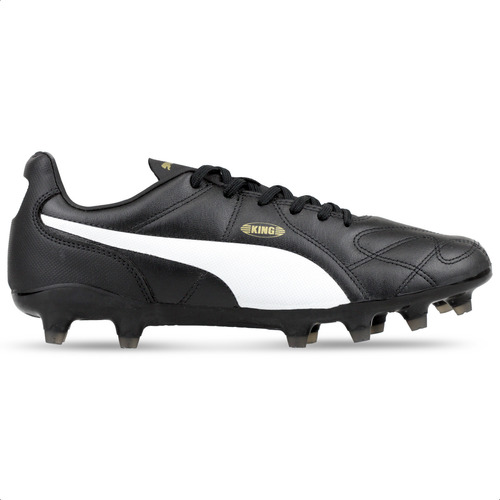 Chuteira Puma Campo King Preto Couro Natural - Masculino