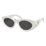 Prada Spr 20z 142-5s0 Oval Shape Blanco Gris