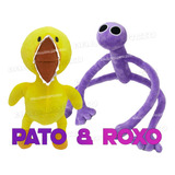 Kit Pelúcia Rainbow Friends Roblox Boneco Pato Amarelo Roxo