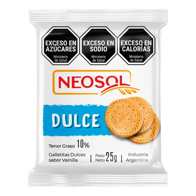 Galletitas  Vainilla Neosol Paquetes Individuales X 25 Grs. | Envío gratis