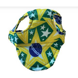 Boné Pet Copa Brasil Cão Dog Cachorro Chapeu Sol Bandeira