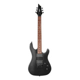  Guitarra Eléctrica Cort Kx100 Negra Metal + Funda - Plus