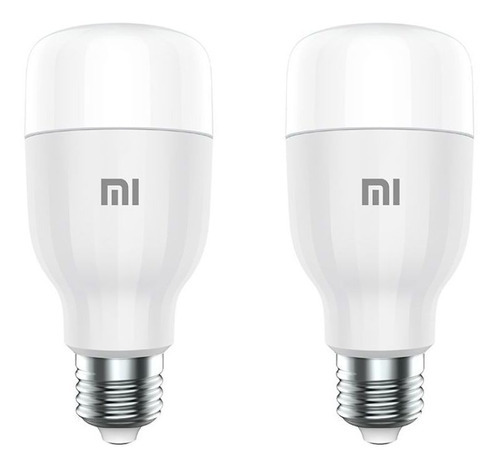 Kit 2 Focos Inteligentes Led Xiaomi Mi Smart Bulb Essential Color De La Luz Rgb