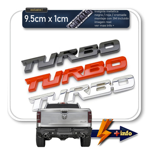 Insignia Turbo Metalica 3/opc. Vw Audi Toyota Tuningchrome Foto 9