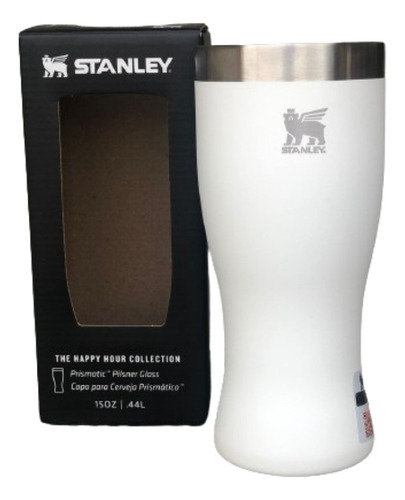 Pilsner Glass Stanley Aço Inox Happy Hour 444ml Branco