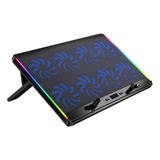 Base Enfriadora Gaming 8 Ventiladores Laptop Cooler Ajustabl