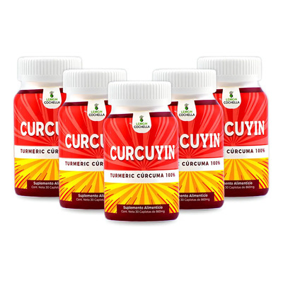 Kit 5 Frasco De Curcuyin 30 Cápsulas ( Rinde 150 Días) Sabor Sin Sabor | MercadoLibre