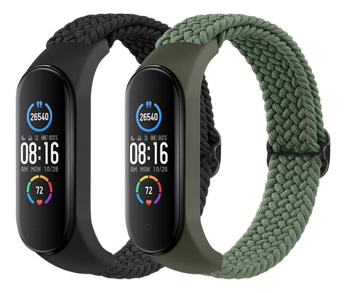 Correa Trenzada De Nailon De 2 Piezas Para Xiaomi Mi Band 7/