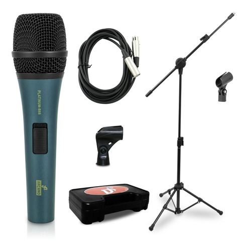 Kit Arcano Microfone Platinum-b88 Xlr-xlr + Pedestal Pmv