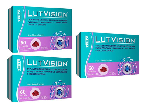 Kit Lutvision Luteina Zeaxantina C/3x60 Envio Hoje