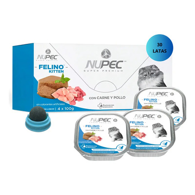 Paquete Nupec Kitten Gatito 30 Latas Aliento Húmedo + | Envío gratis