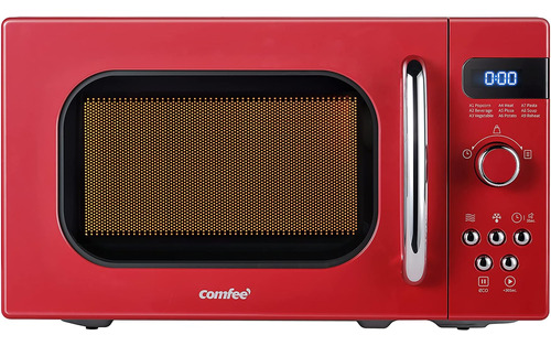 Comfee Horno Microondas Retro Pequeño Con Tamaño Compacto, 9