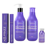 Xô Frizz Kit Completo Forever Liss Original 4x1 E Ampola 