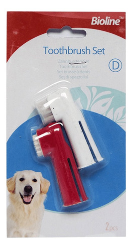 Bioline® Set 2 Cepillos Dental Dedos Para Perros