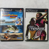 Sega Sports Tennis Y Sega Bass Fishing Combo Original Ps2