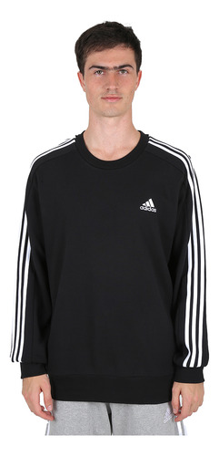 Buzo adidas Essentials 3 Stripes Hombre En Negro | Dexter