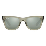 Lentes De Sol Ray - Ban Mega Wayfarer Unisex Espejeado  Verde Verde Gris Havana