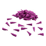 100 Mini Borlas Con Argolla Bisuteria Color Morado 3,5 Cms