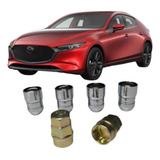 Set 4 Birlos Seguridad Mazda 3 2020-2021-2022-2023 2 Llaves