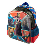 Mochila Ruz Niño Marvel Avengers 160609 Color Azul Diseño De La Tela Liso