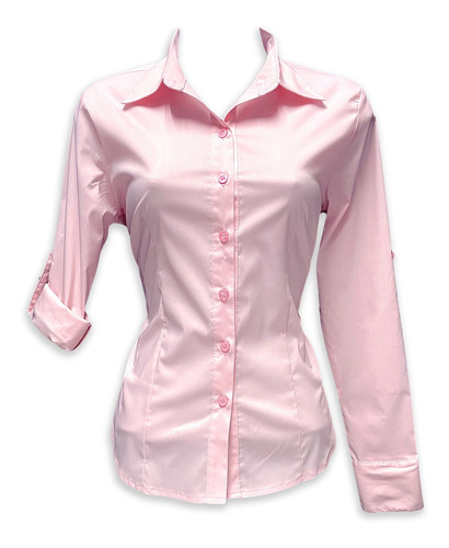 Blusa/camisa Básica De Popelina En Varios Colores Para Dama