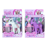 Set De Pony Con Mamadera En Caja Juguete X 2