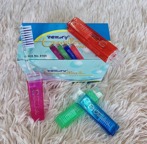 Pack De 2 Cepillo Dental Portátil, Viajero Colores Al Azar 