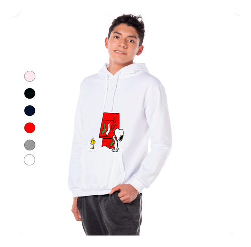 Sudadera Afelpada Unisex Diseño Snnopy Navideño #3