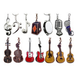Chaveiro Musical Guitarra Instrumento Música Bateria Violão