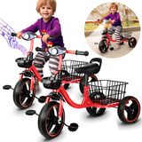 Triciclo Bicicleta Para Niños Con Grande Cajuela,luces,músic