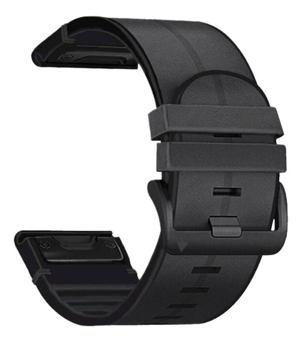 Correa De Silicona Y Piel Para Garmin Fenix 6 6x Pro 7 7x 5