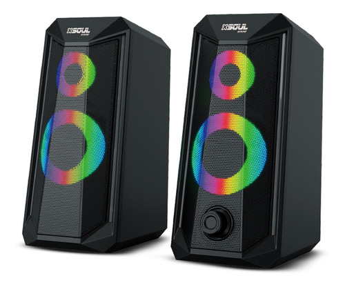 Parlantes Inalambrico Soul Gaming Luz Rgb Xp 200 Setup Gamer