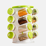 Especiero Spice Rack De 16 Piezas Con Tapas Pop-up