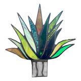Planta Acrílica Em Vaso De Aloe: Decoração De Casa Pintada