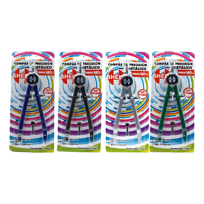 Compas De Precisión Metálico Shely 1pza. Color Colores | MercadoLibre