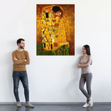 Cuadros Modernos Mural 90cmx60cm Gustav Klimt Obra El Beso